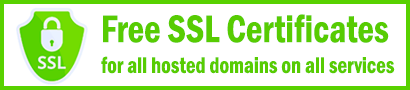 Free SSL Certificates for all domains on all hosting services